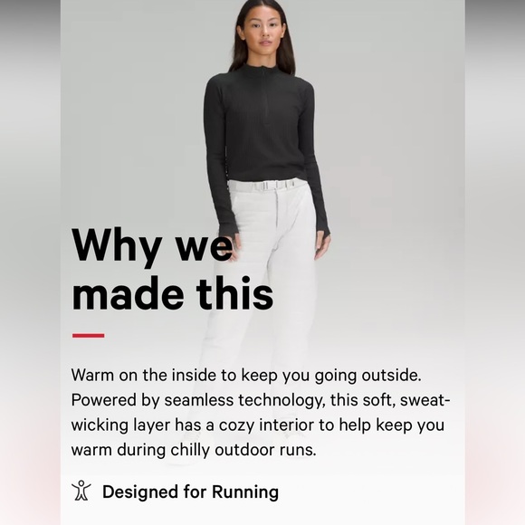 Lululemon Rest Less Cropped Half Zip Colour Rib Black Long Sleeve Pullover 6 - Picture 14 of 16